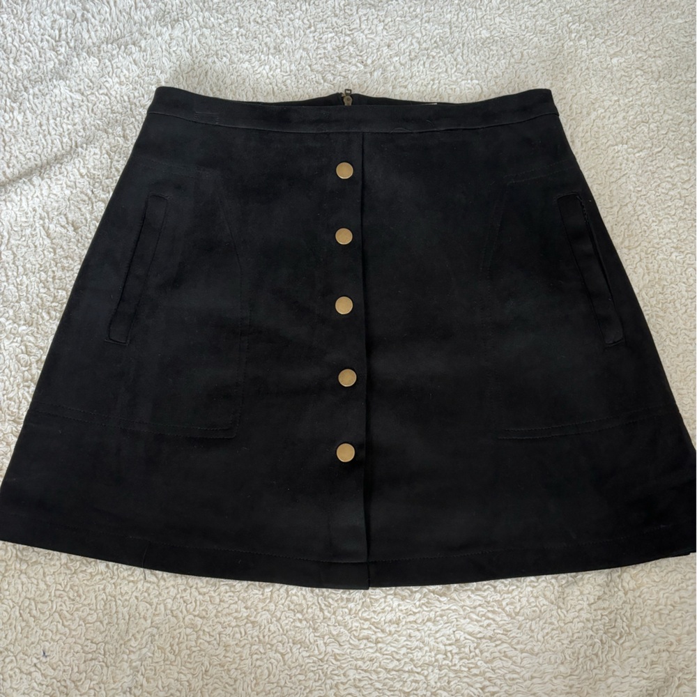 Dry goods, suede mini skirt